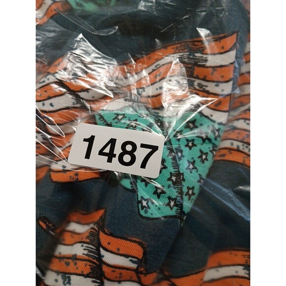 NWT LuLaRoe Women's Irma Tunic Shirt Green American Flag USA Patriotic Sz XLarge - Picture 8 of 8